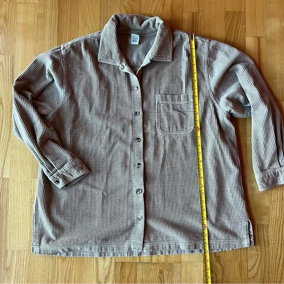 Vintage LL Bean wide wale tan corduroy shirt - Picture 5 of 8